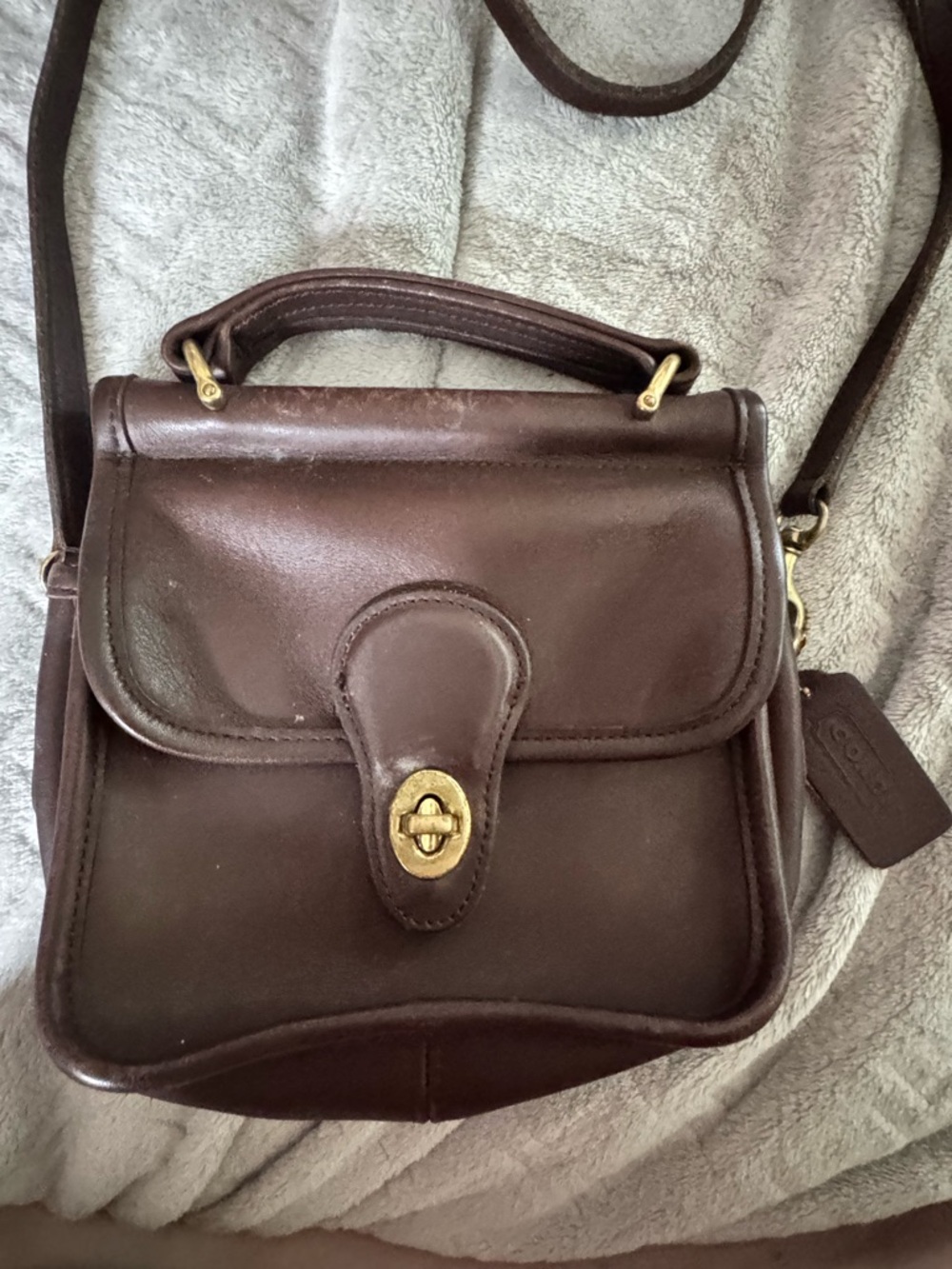 Coach Winnie Brown Leather Crossbody Satchel